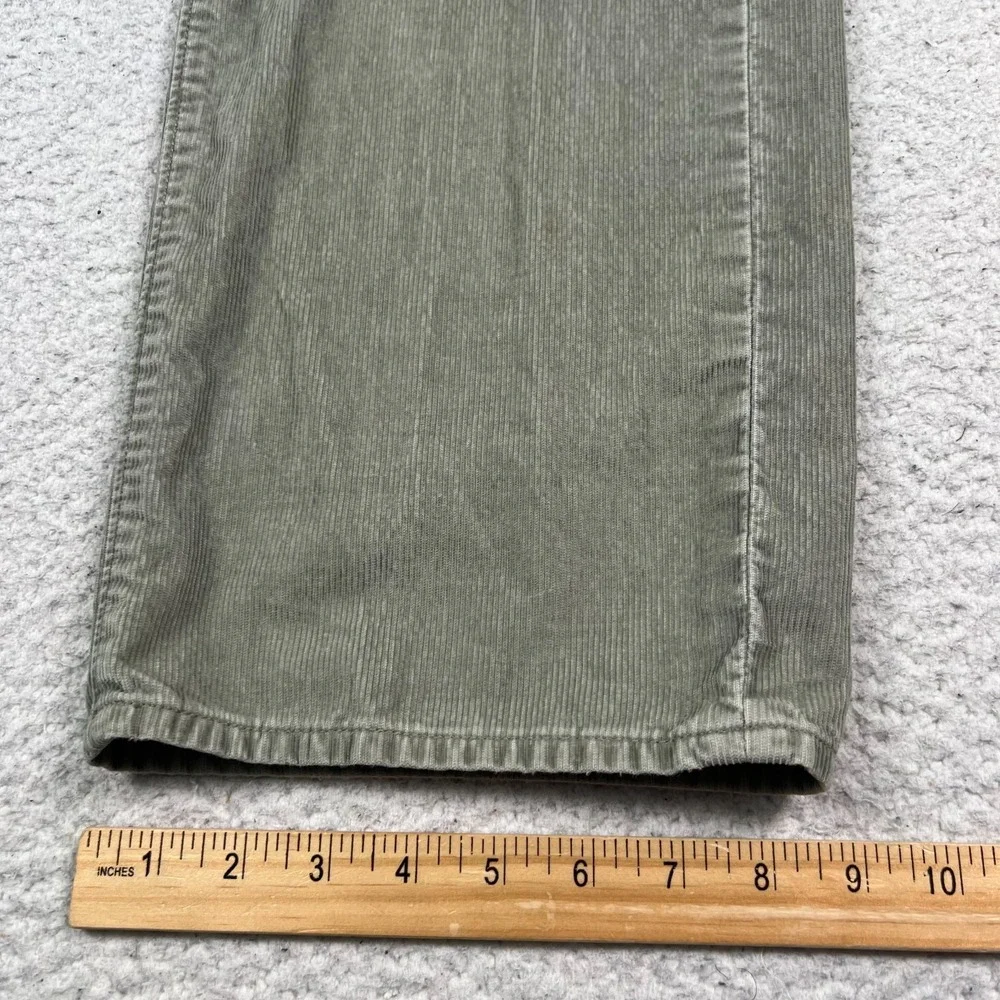 J Crew Vintage Cord Pants Mens 36x32 Straight Leg Corduroy Green Y2K Baggy Retro